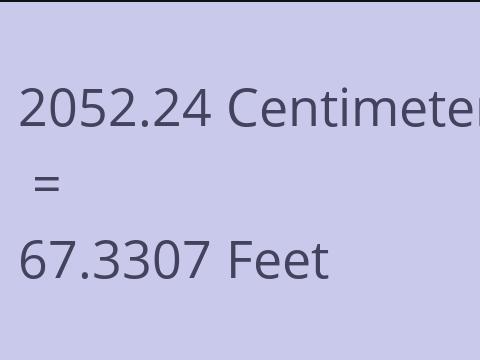 2052.24 CM TO FEET