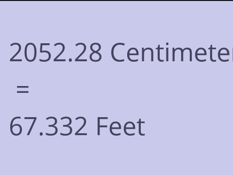 2052.28 CM TO FEET