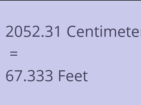 2052.31 CM TO FEET