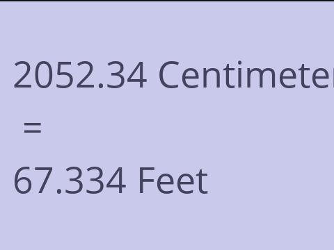 2052.34 CM TO FEET