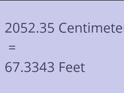 2052.35 CM TO FEET