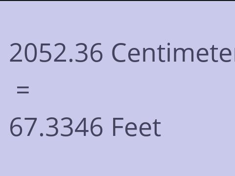 2052.36 CM TO FEET