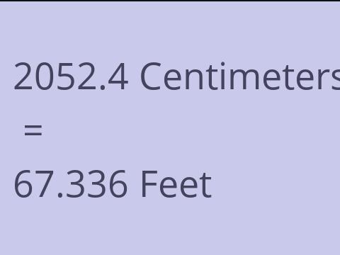 2052.4 CM TO FEET