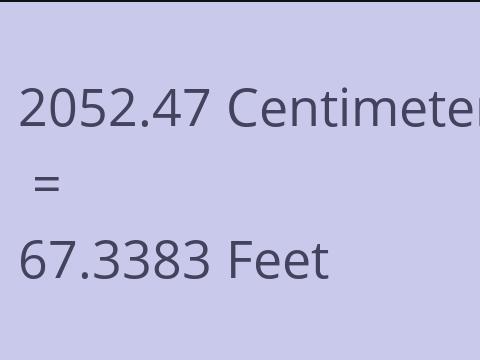 2052.47 CM TO FEET