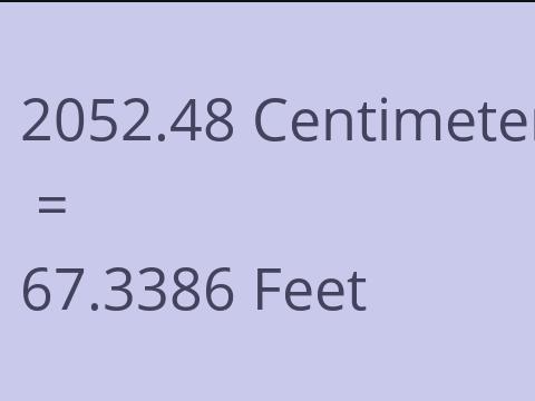 2052.48 CM TO FEET