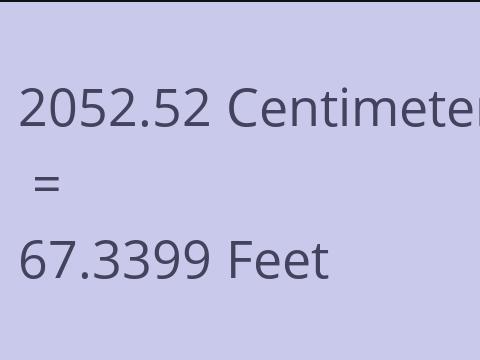 2052.52 CM TO FEET