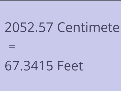 2052.57 CM TO FEET