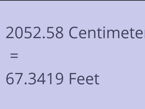 2052.58 CM TO FEET