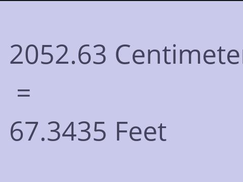 2052.63 CM TO FEET