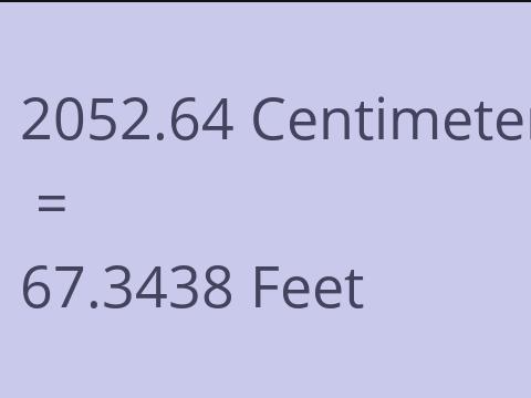 2052.64 CM TO FEET