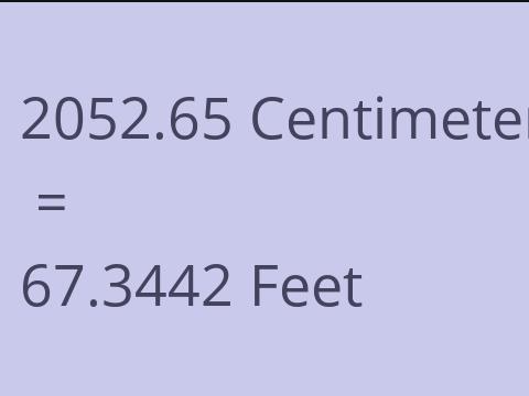 2052.65 CM TO FEET