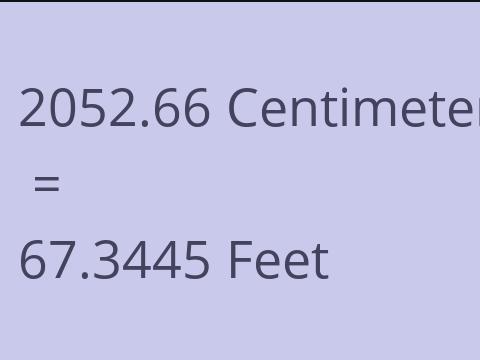 2052.66 CM TO FEET