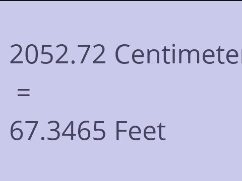 2052.72 CM TO FEET