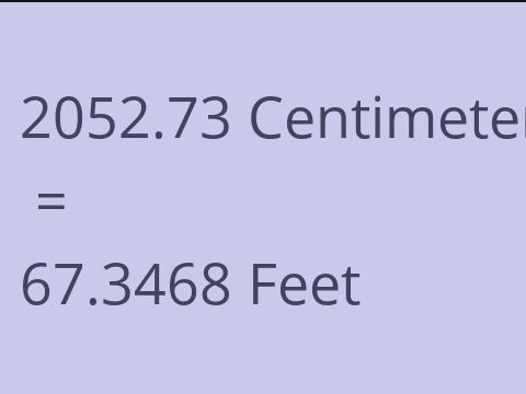 2052.73 CM TO FEET