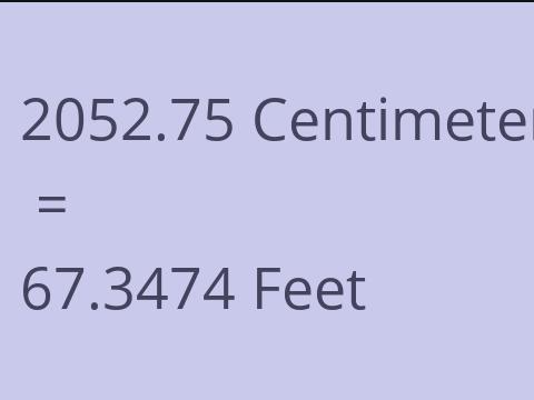 2052.75 CM TO FEET