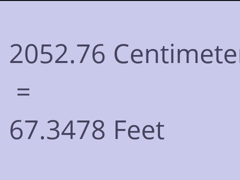 2052.76 CM TO FEET