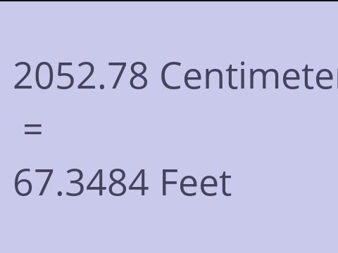 2052.78 CM TO FEET