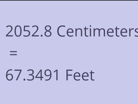 2052.8 CM TO FEET