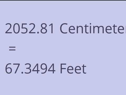 2052.81 CM TO FEET