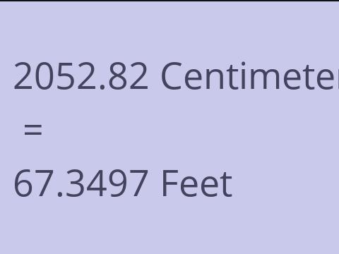 2052.82 CM TO FEET