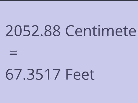 2052.88 CM TO FEET
