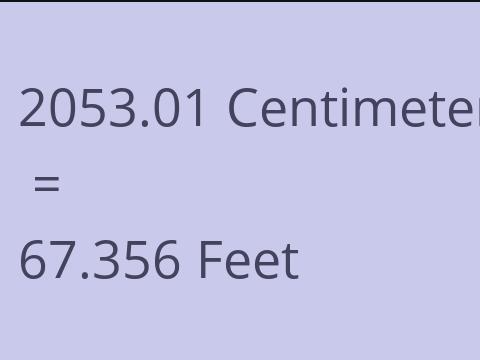 2053.01 CM TO FEET