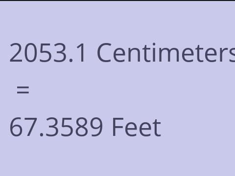 2053.1 CM TO FEET