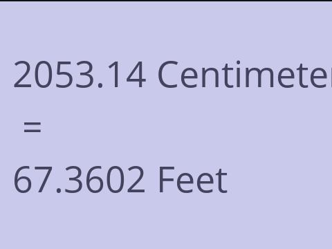 2053.14 CM TO FEET