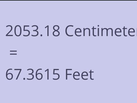 2053.18 CM TO FEET