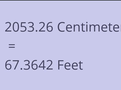 2053.26 CM TO FEET