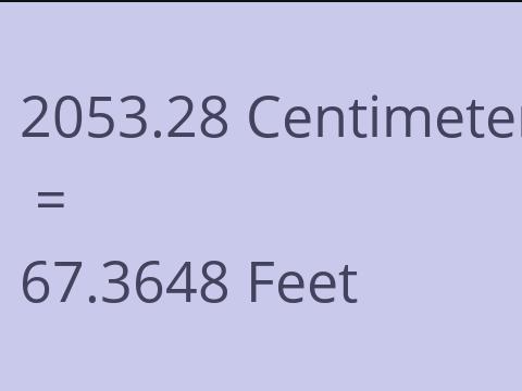 2053.28 CM TO FEET