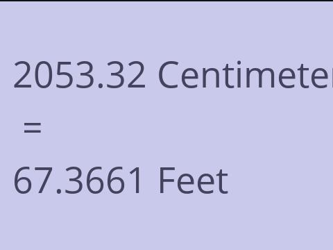 2053.32 CM TO FEET