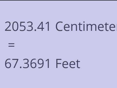 2053.41 CM TO FEET