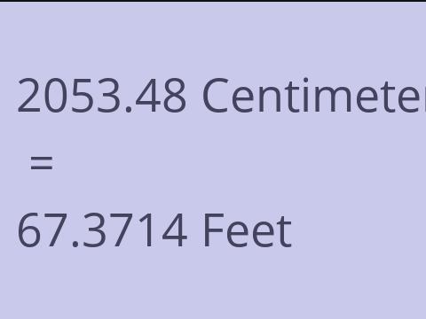 2053.48 CM TO FEET