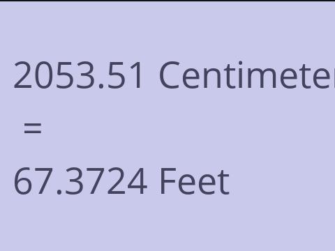 2053.51 CM TO FEET