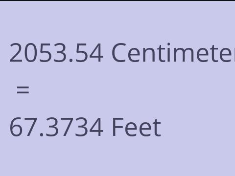 2053.54 CM TO FEET