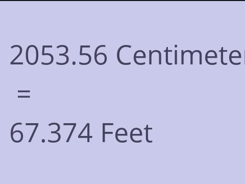 2053.56 CM TO FEET