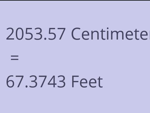 2053.57 CM TO FEET