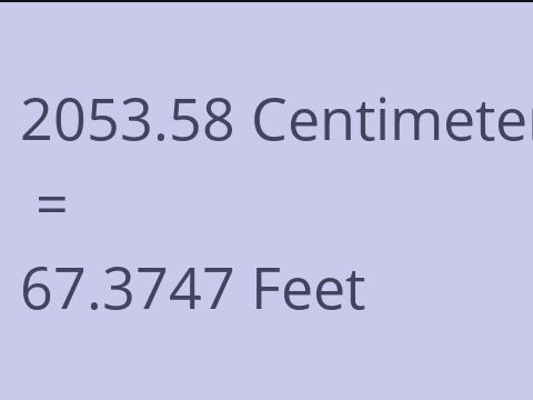 2053.58 CM TO FEET
