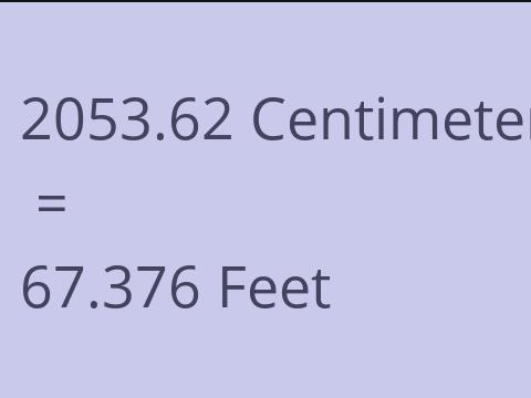 2053.62 CM TO FEET