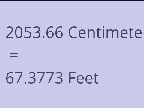 2053.66 CM TO FEET