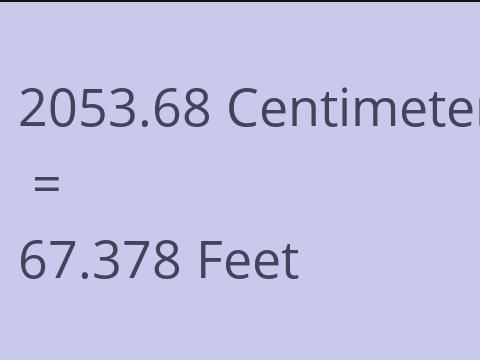 2053.68 CM TO FEET