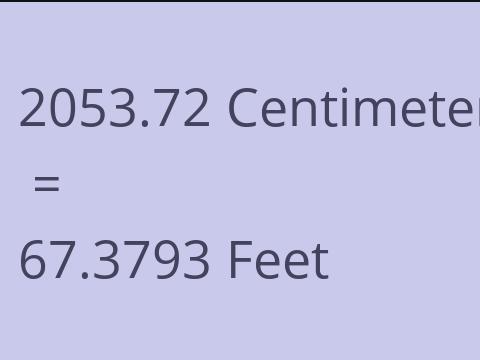 2053.72 CM TO FEET