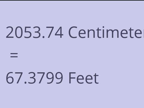 2053.74 CM TO FEET