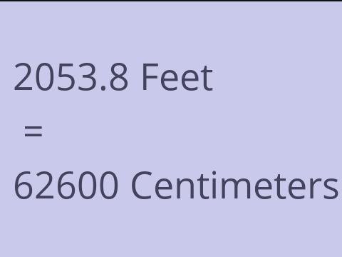 2053.8 FEET TO CM