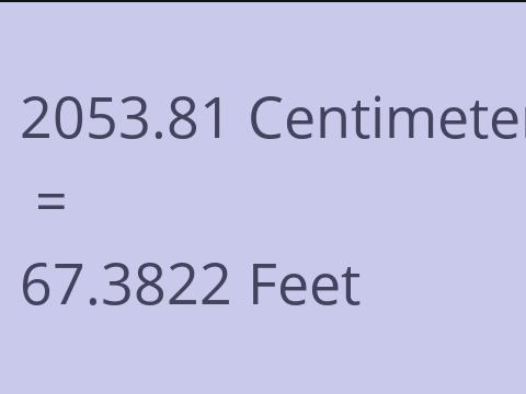 2053.81 CM TO FEET