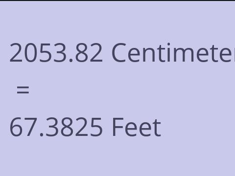 2053.82 CM TO FEET