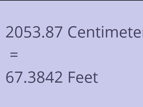 2053.87 CM TO FEET