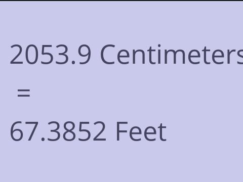 2053.9 CM TO FEET