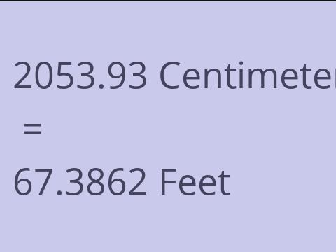 2053.93 CM TO FEET